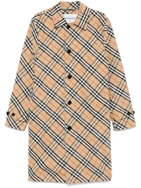 Burberry Vintage Check coat | Browns Single Breasted Coats