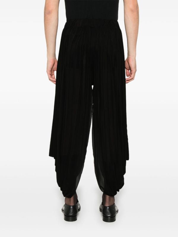 Burc Akyol Black Asymmetric Trousers | Browns Cropped Pants