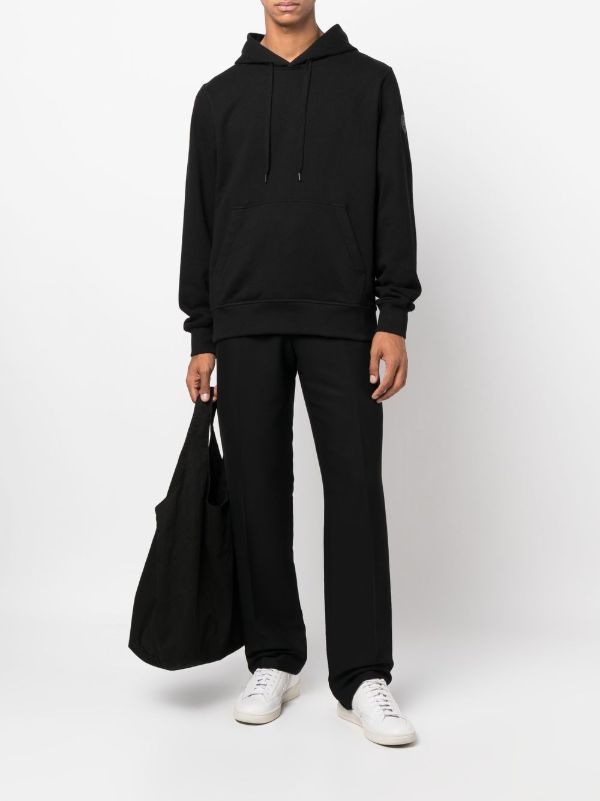 Canada Goose Black Huron Drawstring Cotton Hoodie | Browns Hoodies