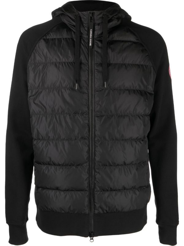 Canada Goose black Hybridge Huron hooded jacket | Browns Down Jackets