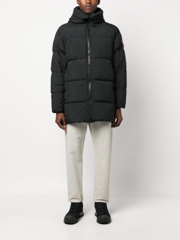 Canada Goose Black Lawrence Hooded Quilted Coat | Browns Hooded Jackets