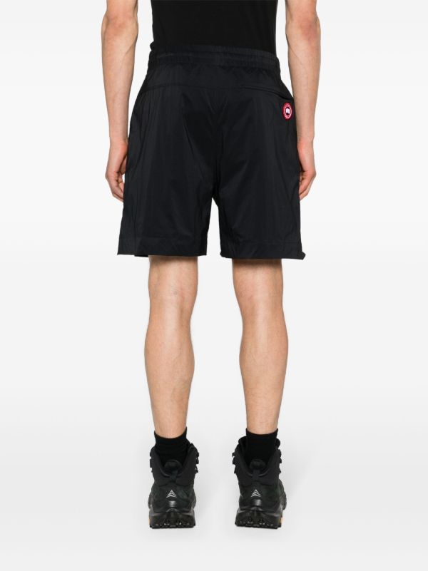 Canada Goose Black Logo-Appliqué Track Shorts | Browns Track & Running Shorts
