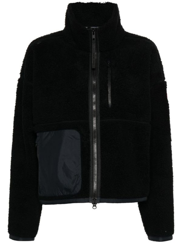 Canada Goose Black Simcoe Fleece Jacket | Browns Varsity Jackets