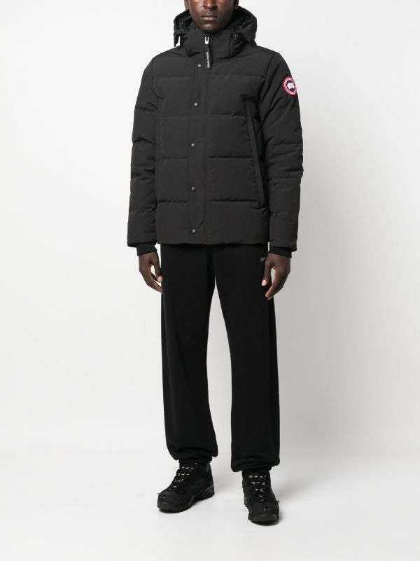 Canada Goose Black Wyndham Hooded Quilted Coat | Browns Hooded Jackets