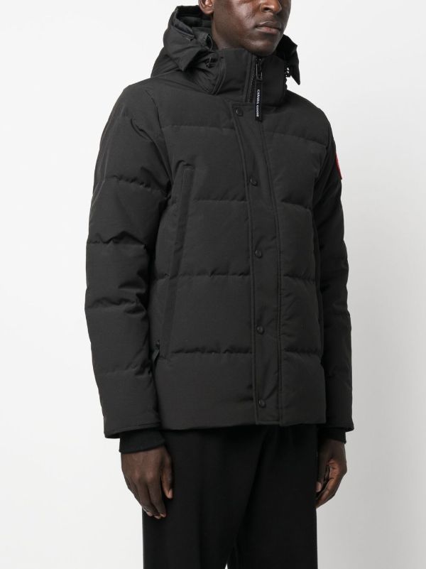Canada Goose Black Wyndham Hooded Quilted Coat | Browns Hooded Jackets