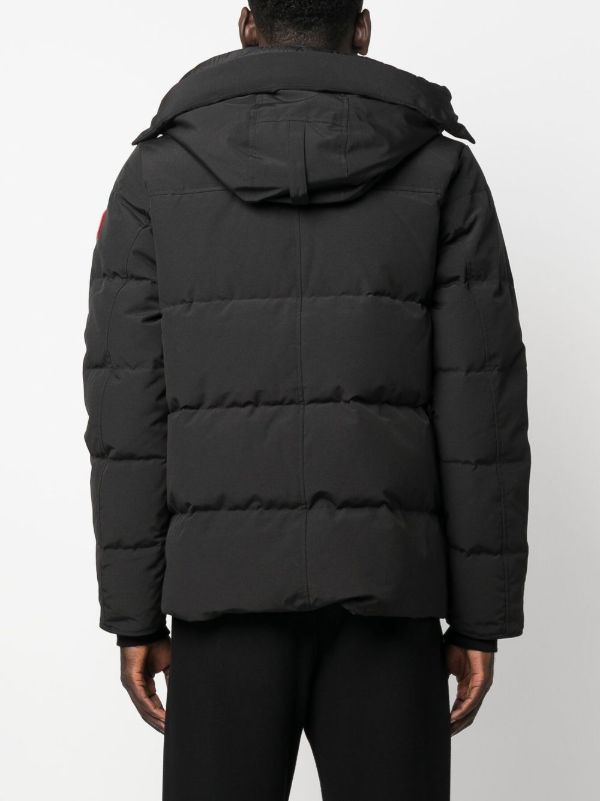 Canada Goose Black Wyndham Hooded Quilted Coat | Browns Hooded Jackets
