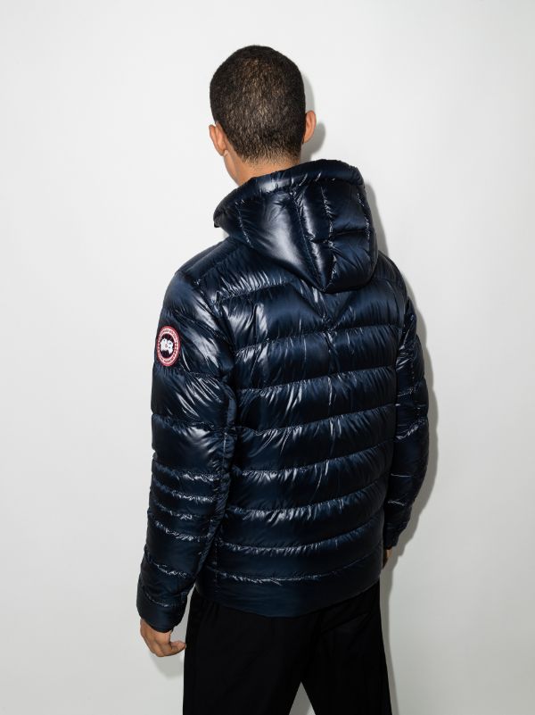 Canada Goose Blue Crofton Hooded Quilted Jacket | Browns Hooded Jackets