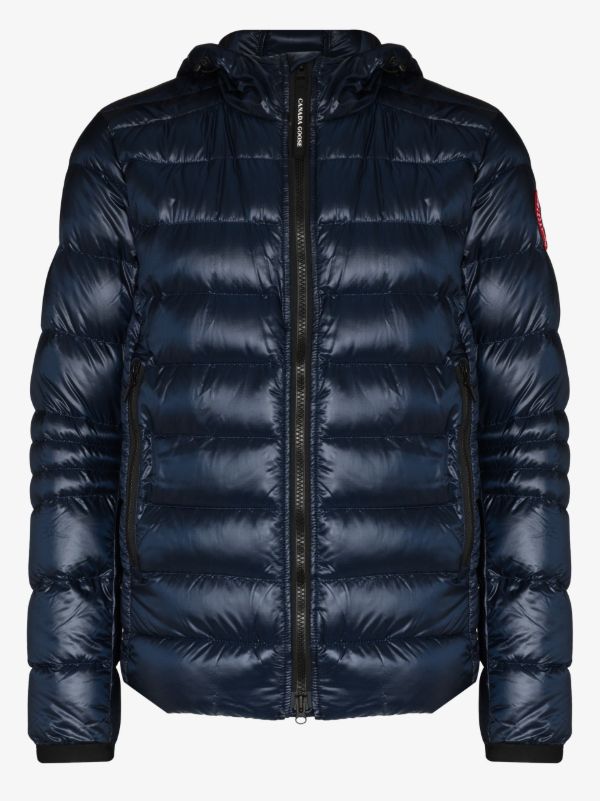 Canada Goose blue Crofton hooded quilted jacket | Browns Hooded Jackets