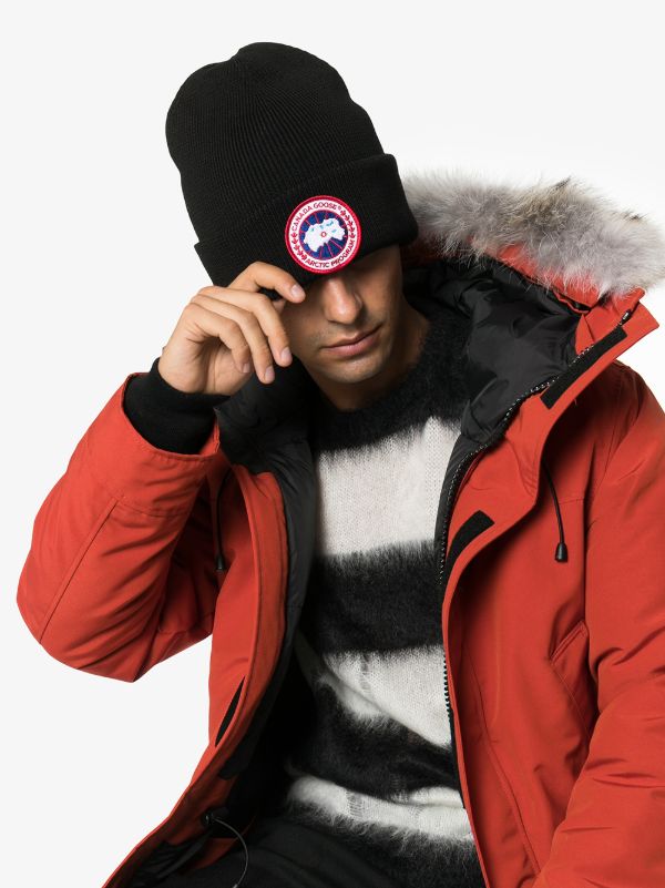 Canada Goose Logo Wool Beanie Hat | Browns Hats