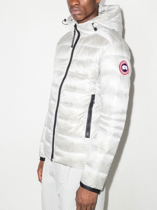 Canada Goose Silver Crofton Hooded Quilted Jacket | Browns Hooded Jackets