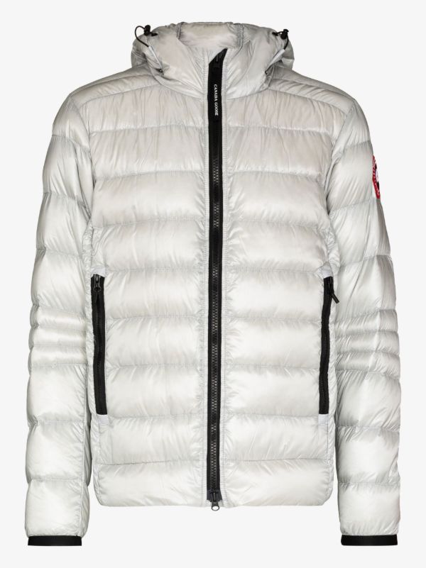 Canada Goose silver Crofton hooded quilted jacket | Browns Hooded Jackets