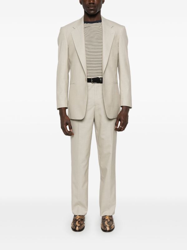 Carter Young Slub-texture Trousers | Browns Tailored Pants