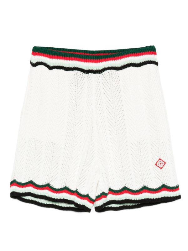 Casablanca Chevron Faux Crochet shorts | Browns Bermuda Shorts