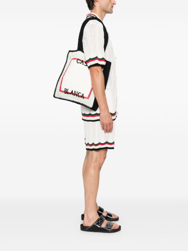 Casablanca Crochet Tote Bag | Browns Tote Bags