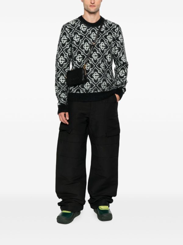 Casablanca Monogram-pattern Knitted Sweater | Browns Knitted Sweaters