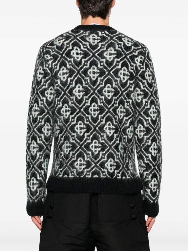 Casablanca Monogram-pattern Knitted Sweater | Browns Knitted Sweaters