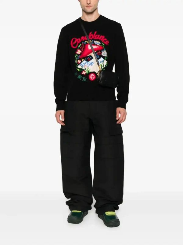 Casablanca Mushroom-embroidered Sweater | Browns Knitted Sweaters