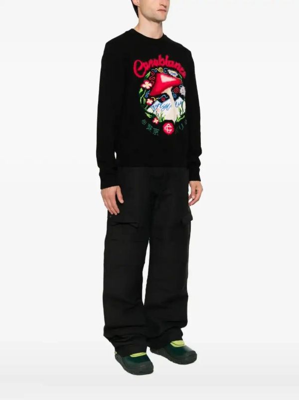 Casablanca Mushroom-embroidered Sweater | Browns Knitted Sweaters