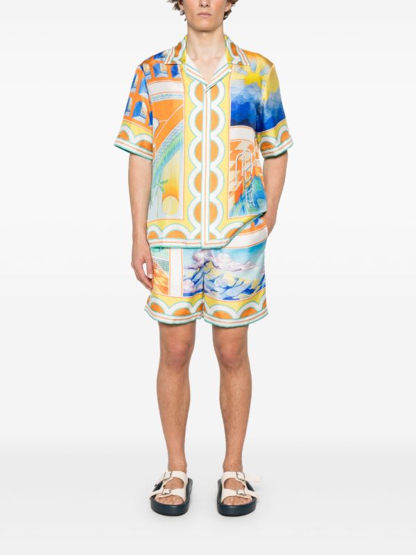 Casablanca Orange Surreal Pool Shorts | Browns Deck Shorts