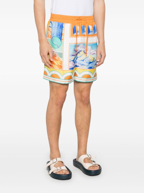 Casablanca Orange Surreal Pool Shorts | Browns Deck Shorts