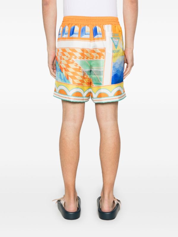 Casablanca Orange Surreal Pool Shorts | Browns Deck Shorts