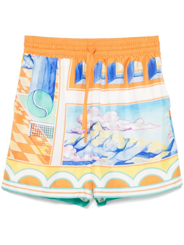 Casablanca Orange Surreal Pool Shorts | Browns Deck Shorts