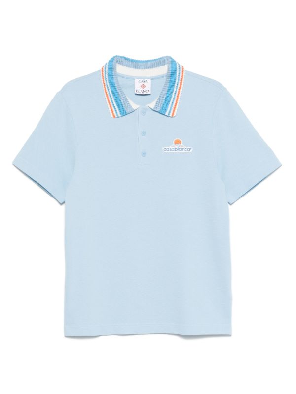 Casablanca piqué short-sleeves polo shirt | Browns Polo Shirts