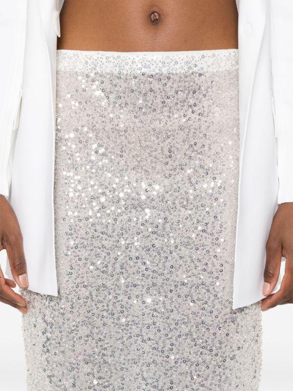 Casablanca Sequinned Straight-cut Skirt | Browns Straight Skirts
