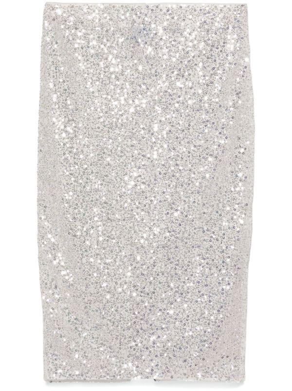 Casablanca sequinned straight-cut skirt | Browns Straight Skirts