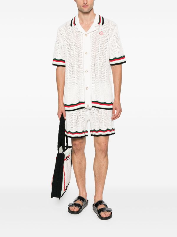 Casablanca Sporty Faux Crochet Shirt | Browns Shirts