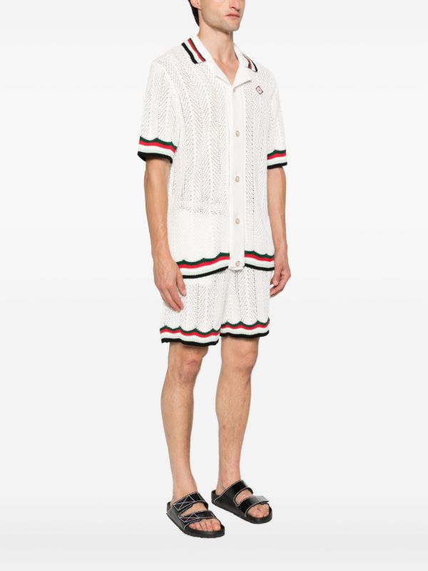 Casablanca Sporty Faux Crochet Shirt | Browns Shirts