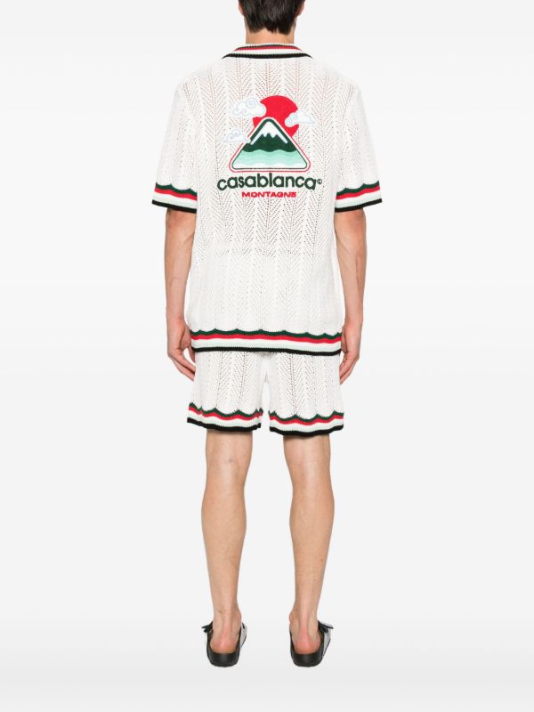 Casablanca Sporty Faux Crochet Shirt | Browns Shirts