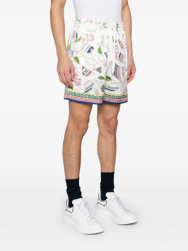 Casablanca White Le Vase Brise Shorts | Browns Deck Shorts