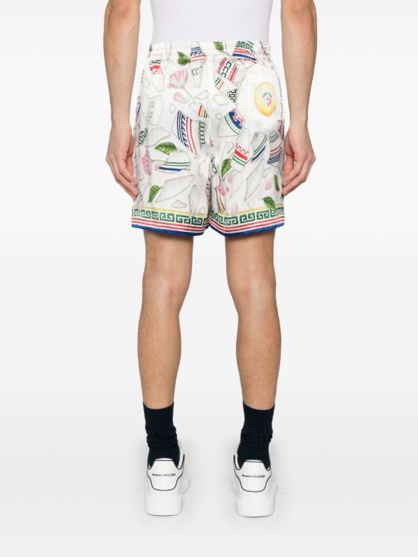 Casablanca White Le Vase Brise Shorts | Browns Deck Shorts