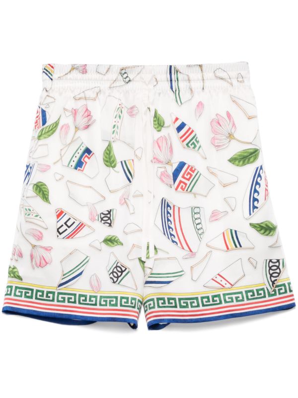 Casablanca White Le Vase Brise Shorts | Browns Deck Shorts