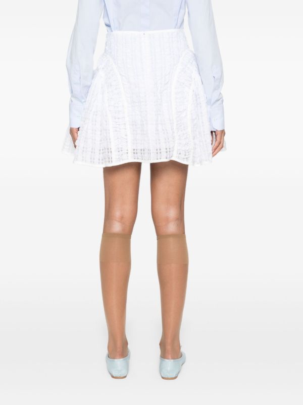 Cecilie Bahnsen White Oda Mini Skirt | Browns A-Line Skirts