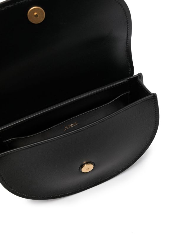 Chloé Black Logo Plaque Shoulder Bag | Browns Shoulder Bags