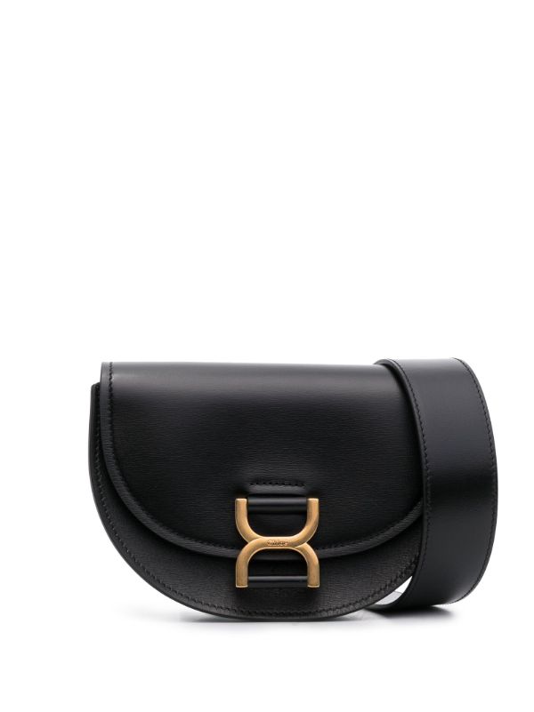 Chloé Black Logo Plaque Shoulder Bag | Browns Shoulder Bags