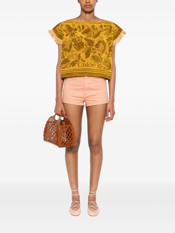 Chloé Boat-neck Jacquard Top | Browns T-Shirts & Jersey Shirts