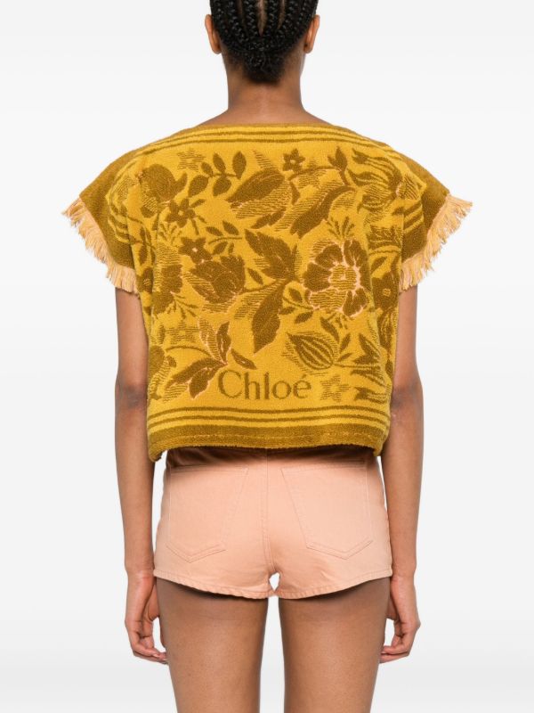 Chloé Boat-neck Jacquard Top | Browns T-Shirts & Jersey Shirts