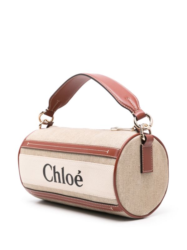 Chloé Brown Tube Linen Shoulder Bag | Browns Messenger & Crossbody Bags