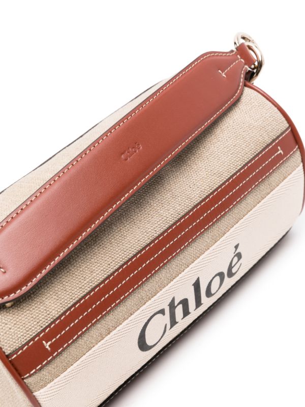Chloé Brown Tube Linen Shoulder Bag | Browns Messenger & Crossbody Bags