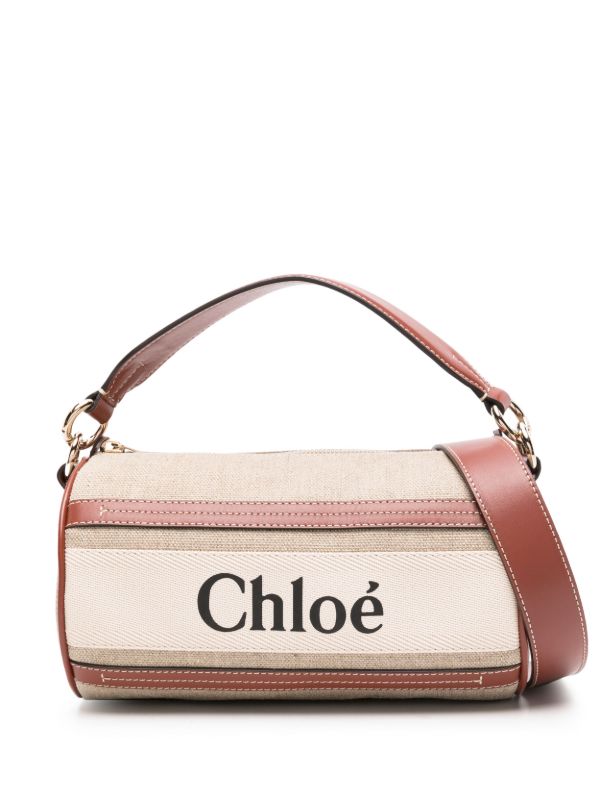 Chloé Brown Tube Linen Shoulder Bag | Browns Messenger & Crossbody Bags