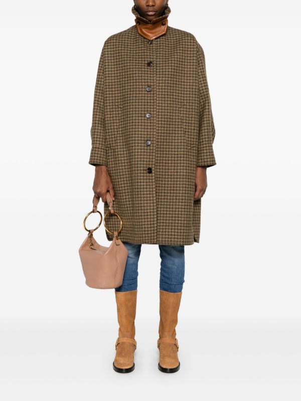 Chloé Checked Wool Single-Breasted Coat | Browns Single Breasted Coats