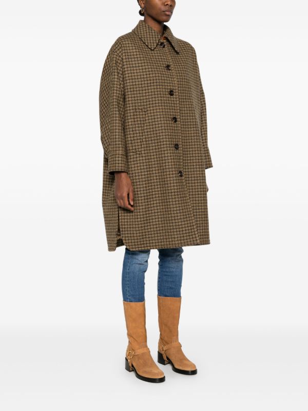 Chloé Checked Wool Single-Breasted Coat | Browns Single Breasted Coats