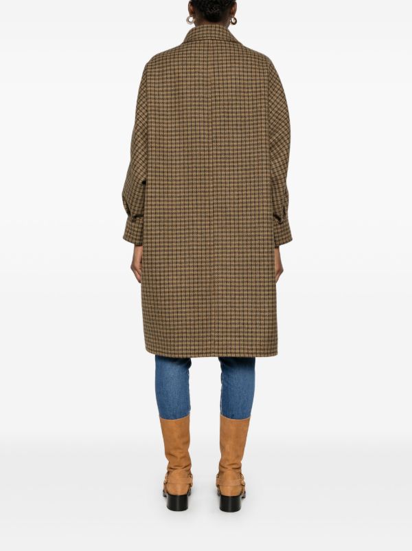 Chloé Checked Wool Single-Breasted Coat | Browns Single Breasted Coats