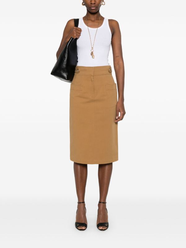 Chloé Cotton Midi Skirt | Browns Straight Skirts