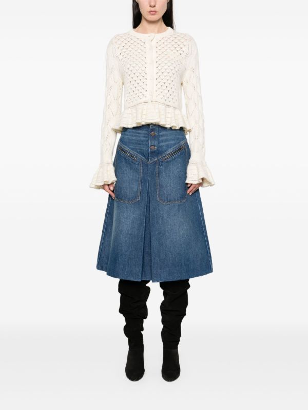 Chloé Crochet Ruffled Cardigan | Browns Cardigans