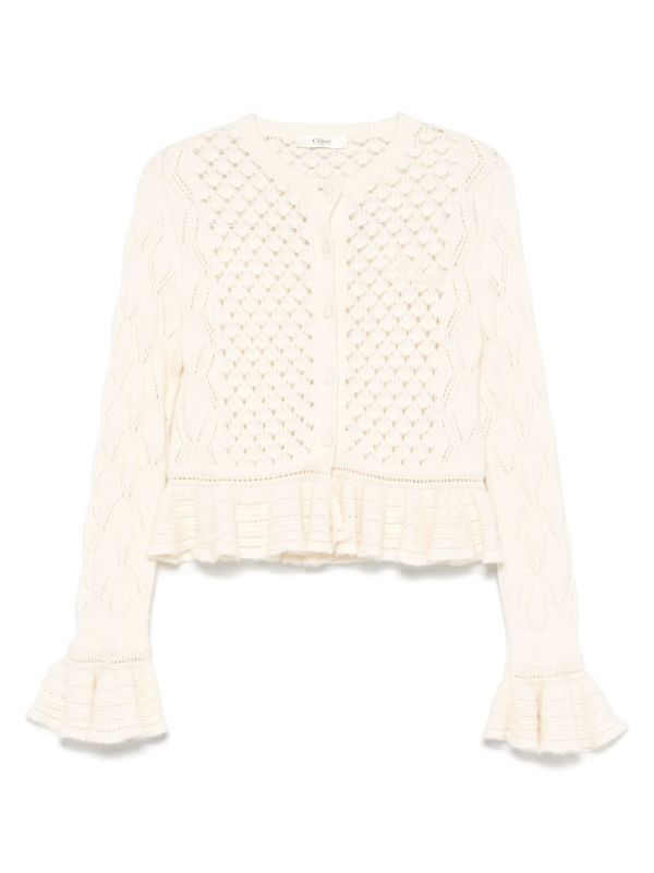 Chloé crochet ruffled cardigan | Browns Cardigans
