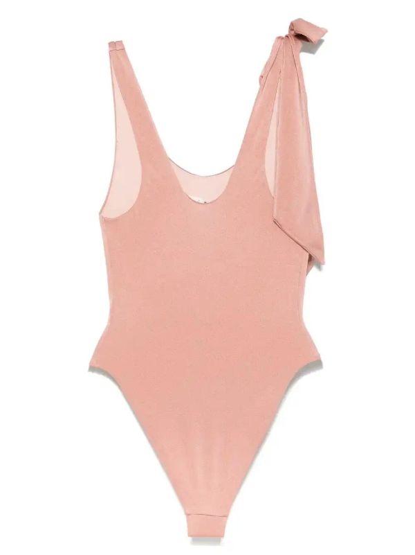 Chloé Knotted Logo-print Swimsuit | Browns One-Pieces